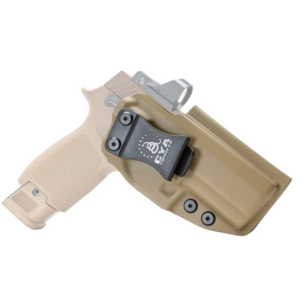 CYA Supply Co. Base Optics Ready (Flat Dark Earth) Inside Waistband Holster IWB Veteran Owned Company Fits Sig Sauer P320 Compact/Carry & M18