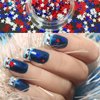 3 Boxes 4th of July Stars Nail Art Glitter, 3D Holographic Independence Day Nail Sequins for Nail Art Red Blue Sliver Stars Nail Accessories for Women Girl Nail Art Decoration