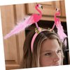 Yardenfun Flamingo Headband Pink Hair Accessories Pink Party Supplies Hawaiian Hair Accessories Tropical Headbands Flamingo Head Band Pink Flamingo Headband Summer Party Supply Party Props