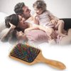 BLACK EGG Paddle Detangling Hair Brush for Women Girls, Rainbow Nylon Brush for Thick Thin Curly Hair, Includes Wooden Detangler Comb and 3 Hair Ties