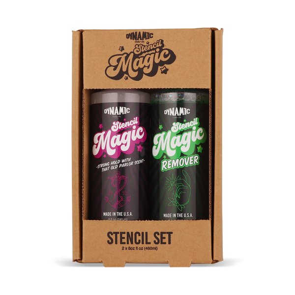 Dynamic Color Co - Stencil Magic Tattoo Stencil Application Solution and Tattoo Stencil Remover, (8 oz Bottle Set)