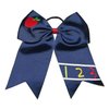 NEW "APPLE & 123" Cheer Bow Pony Tail 7 Inch Girls Cheerleading Dance Practice Football Games Uniform Back to School Grosgrain Ribbon