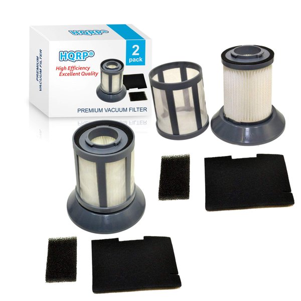 HQRP Filter Set 2-Pack compatible with Bissel Easy-Vac Compact 40N8 35F3 59G4, CleanView Pet Cylinder 36T1 Bagless Canister Vacuum Cleaner