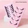 2-Pack Handmade False Eyelashes - False Eyelashes Wispy Fluffy Cat, Versatile Styles for All Eye Shapes - Ultra-Comfortable Wear for Everyday Glam