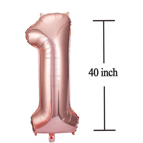 17 Number Balloons Rose Gold Big Giant Jumbo Number 17 or 71 Foil Mylar Balloons for 17th or 71st Women gilr Birthday Party Decorations 17 Anniversary Events Supplies