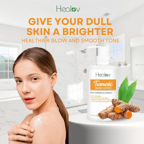 Turmeric Lotion for Dark Spots – Natural Turmeric Skin Brightening Cream for Face & Body – Turmeric Face Cream to Cleanse Skin, Fight Acne, Even Tone, Clear Scars, Sun Damage, & Hyperpigmentation
