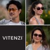 VITENZI Bifocal Sunglasses for Men and Women Square Aviator Reading Sun Tinted Glasses with Readers - Anzio in Black 1.50