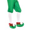 SATINIOR Christmas Santa Elf Shoes and Hat Christmas Red Green Costume Accessory Set (28 cm/ 11 Inch)