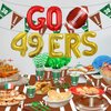 Go 49ers Foil Balloons Banner Football 2025 Party Decorations, Football Theme Go Niners Balloons Banner Touch Down Balloons Sport Game Day Party Decorations