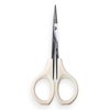 Humbee Eyebrow Scissors Self Care Tools Small Scissors for Facial, Nose, Eyebrow, Mustache, and Beard Hair Trimming & Grooming, Straight Edge, White Short Cap