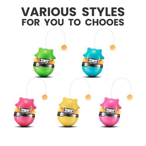 KOOBULL Cat Toys, Interactive Cat Toys, Exercise Tumbler for Indoor Cats, Tower of Tracks Interactive 2-Tier with Exercise Balls, 3-in-1 Tumbler Catnip Toy, Green