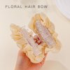 Yovic Bow Hair Claw Clips Flower Hair Clips Chiffon Pleated Hair Bows Hair Clamps Thick Thin Hair Jaw Clips Floral Hair Accessories for Women 1PCS (Champagne)