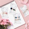 300 PCS Hair Clip Bow Display Cards Hair Barrettes Jewelry Display Holder Rectangle Paper Cardboard for Hair Accessories Display and Organizing, 4 x 2-1/2 Inches (Marble Stripe)