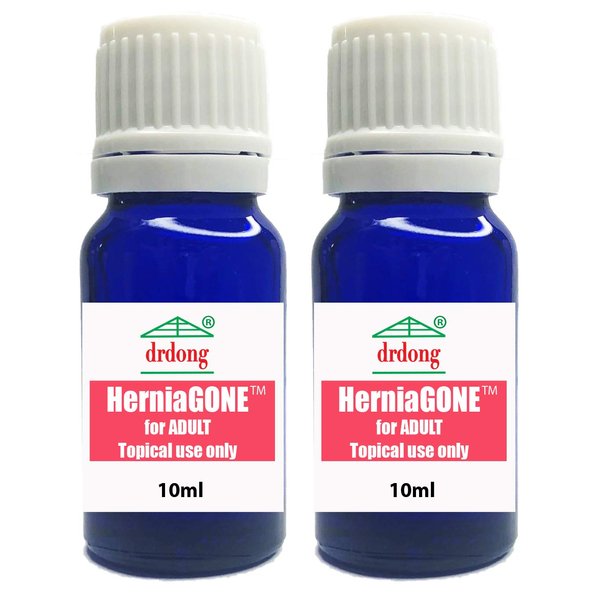 HerniaGONE for Adult, 2 Pack - Essential Oil Blend, Easy to Apply topically, Tested for 50+ Years, Natural Remedy for Adult Hernias, Try it for 1-2 Weeks Before Seeing a Doctor