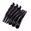 Fodattm 12PCS Professional Hairdressing Salon Duckbill Clip Plastic Non Slip Alligator Hairpin Simple Hairgrip Hair Clip Hair Barrettes for Hair Styling and Sectioning (Length -1.9in, Black)