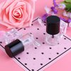 GTHER 6PCS 10ML Empty Nail Polish Glass Bottles with Brush Cap & Funnel & Mixing Balls for Nail Art