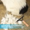 Ordermore Long Tooth Undercoat Dog Rake,Anti-Slip Wood Handle Grooming Rake,Steel Comb for Long Hair Pet