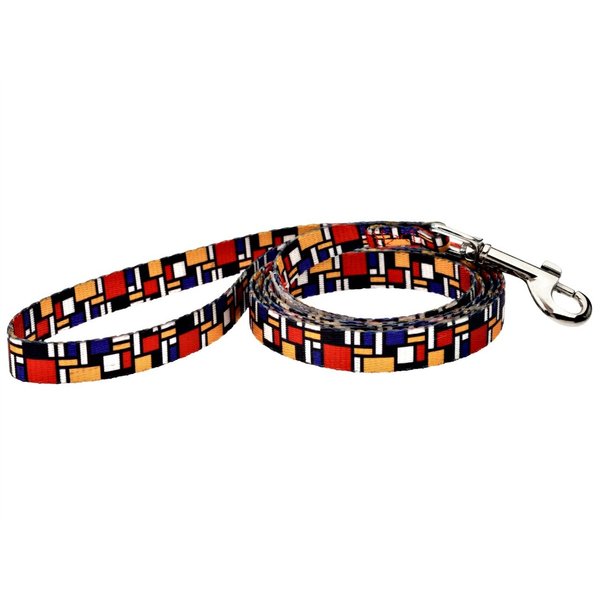 DoggyRide Fashion Dog Leash, 5-Feet by 5/8-Inch Small Hook, Mondrian, Multi