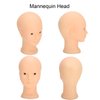 19.3in 3D Make Up Practice Training Head, Lash Mannequin Head, Soft Silicone Lash Extension Kit, Cosmetology Doll Face Head for Training Makeup and Eyelash Graft (No Makeup)