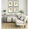 Hummingbirds Botanical Print Set of 4 Art Antique Beautiful Tripical Birds Flowers Plants Illustration Home Room Decor Wall Art Unframed