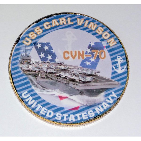 Navy USS Carl Vinson CVN-70 Challenge Art Coin