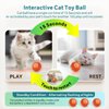 jkddrep Interactive Cat Toy，Wloom Automatic Moving Cat Toy Ball 2.0 for Cats with Cat Ball Shell,USB Rechargeable Cat Toy Indoor Playing Stimulate Hunting Instinct The Best Gift for Cats
