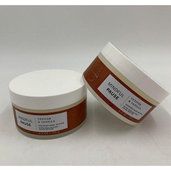 2 Vetiver & Vanilla Whipped bath Body Butter 6.5 oz