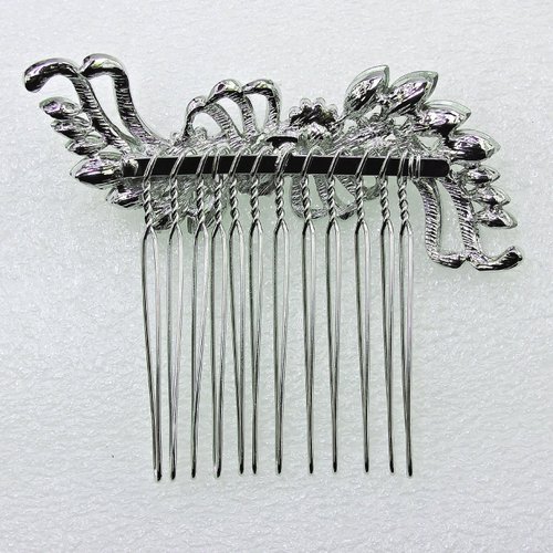 Faship Navy Blue Crystal Hair Comb