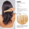 JDY Brush Bamboo Hair Brush &Shampoo Brush for Hair Growth and Dandruff Removal Wooden Shower Scalp Massager Wide Tooth Comb Scalp Scrubber or Women Men Wet Dry Hair Care