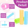 141 Pieces Magnetic Hair Rollers Set, Include 60 Pieces Mixed Sizes Plastic Hair Rollers with 60 Pins, 20 Duck Teeth Hair Clips and Rat Tail Comb, Hairdressing Curlers Tools for Women Girls