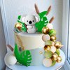 JeVenis Jungle Baby Shower Cake Decoration Koala Cake Topper Safari Animals Cake Decoration Wild One Cake Decoration Two Wild Cake Topper Jungle Safari Animals Party Supplies