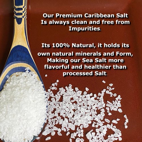 Premium Caribbean Real Sea Salt For Grinder Refill 16 oz Kosher certified, Rock Salt For Grinder, Clean Sea Salt, Organic Salt Unrefined natural salt, non-iodized salt, Gourmet, Grinder Refill, Sal Marina, kosher salt, coarse salt, sal de mar