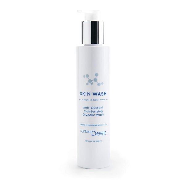 Surface Deep Anti-Oxidant Moisturizing Glycolic Wash, Face and Body Wash Men and Women, Dermatologist Developed Glycolic Deodorant Wash, (6.7 Oz Pump)
