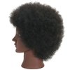 RIHANNAHAIR Kinky Curly Real 100% Human Hair Mannequin Head with Stand for Hairdresser Practice Manikin Cosmetology Training Doll Head Braiding Styling Updos Bleaching Dyeing Cutting Curling Coloring