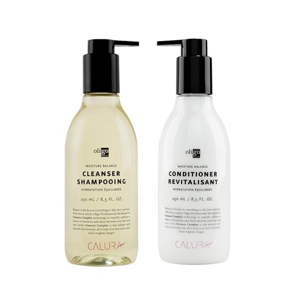 Oligo Pro Calura Moisture Balance Cleanser Shampooing & Conditioner DUO Set (8.5 oz / 250 ml DUO Kit)