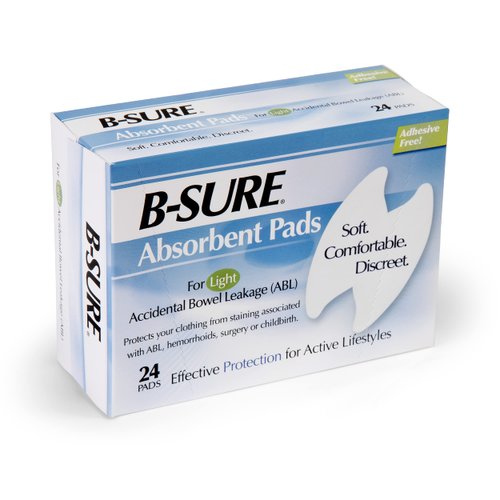 B-Sure Absorbent Pads, Box/24 Pads