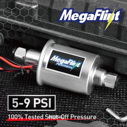 Megaflint Inline Fuel Pump 12V Universal Electric Fuel Pump Low Pressure 5-9 PSI For Gas Diesel E8012S HEP-02A