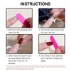 Short Almond Press on Nails Star Fake Nails French Tip False Nails with Designs Glue on Nails Artificial Acrylic Nails for Women Manicure Art 24 Pcs
