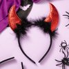 Spooktacular Creations Halloween Devil Horns Headband Red Demon Headwear, Costume Accessories for Kids Girls Women Halloween Party Favors, Cosplay Costume