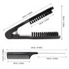 ZIBARBER Hair Brush Set, 3 Pieces Barber Brush and Comb for Men Women, Straightening Brush with Wood Plate, Nylon Bristles, for Thick Coarse Hair, Beauty Salons Home Use