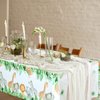 Jungle Safari Party Tablecloth Wild One Tablecloth Animal Print Table Cover Sage Green Baby Shower Decorations Zoo Plastic Table Cover for Boys Kids Birthday Decoration Supplies, 108 x 54 Inch (3 Pcs)