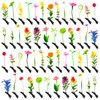 50 Pcs Sprout Clips Mixed Style Plant Hairpins Little Grass Sprout Hair Clips Butterfly Mushroom Hair Accessories Gift for Women Girls Kids Party School