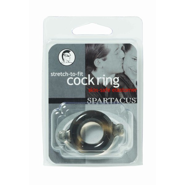 Spartacus Elastomer Cock Ring, Black