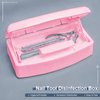 ranrose Nail Tools Clean Box,Plastic Nail Tray for Cleaning Container Plastic Clean Box Storage Organizer for Nail,Manicure Tools Nail Tips Art Equipment for Salon SPA