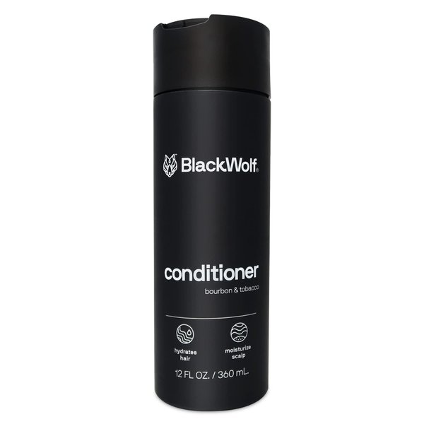 Black Wolf Everyday Conditioner, 12 Fl Oz - Salon-Grade Hair Conditioner for Men Smooths, Detangles & Locks in Moisture - Hydrated & Moisturized Hair - For All Hair Types