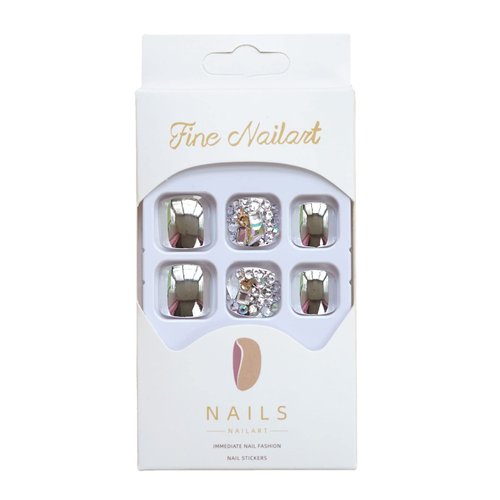 MISUD Black Lace Press on Toenails Glossy Glue on Fake Toe Nails Sparkly Acrylic Toe Fake Nails Bling Glitter Stick on False Toenails with Design Full Cover Press-on ToeNails for Women 24pcs