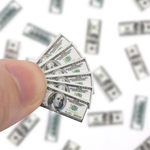 500PCS Miniature Scene Model 100 Dollar Bills for Dollhouse 1:12 Dollar Bills for Dollhouse Accessories