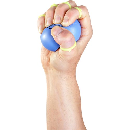 Handmaster Plus Physical Therapy Hand Exerciser - Forearm Exerciser with Stress Relief Ball - Hand Therapy Balls for Exercise, Training - Finger Exerciser & Strengthener - Soft Tension, Purple