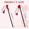 GUGUMO 2 Pcs Chinese Hair Chopsticks for Women Retro Wooden Hairpin Flower Hair Chopsticks Handmade Wooden Hair Stick Vintage Tassel Handmade Chignon Jewelry for Girls (Red Flower)