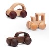 3PCS Wooden Baby Toys,Baby Grasping Toys Push Car Toys Montessori Toys Wooden Toy Vehicles,#3